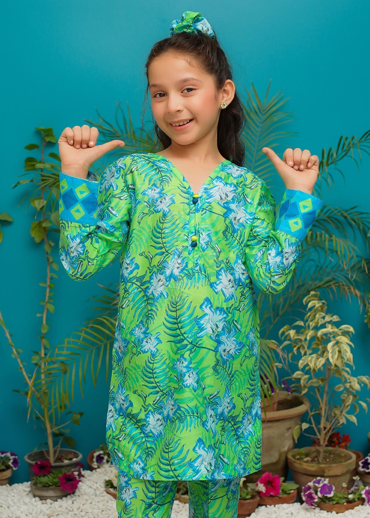 Modest - Tropical Bliss - Green - Lawn - 2 Piece