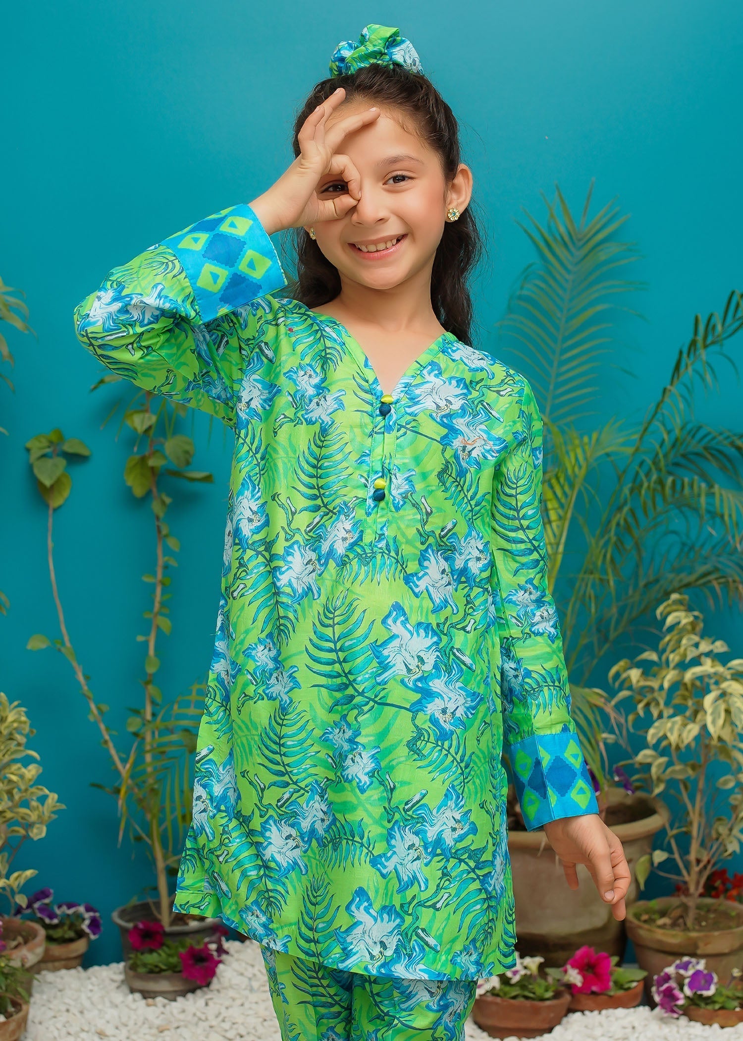Modest - Tropical Bliss - Green - Lawn - 2 Piece