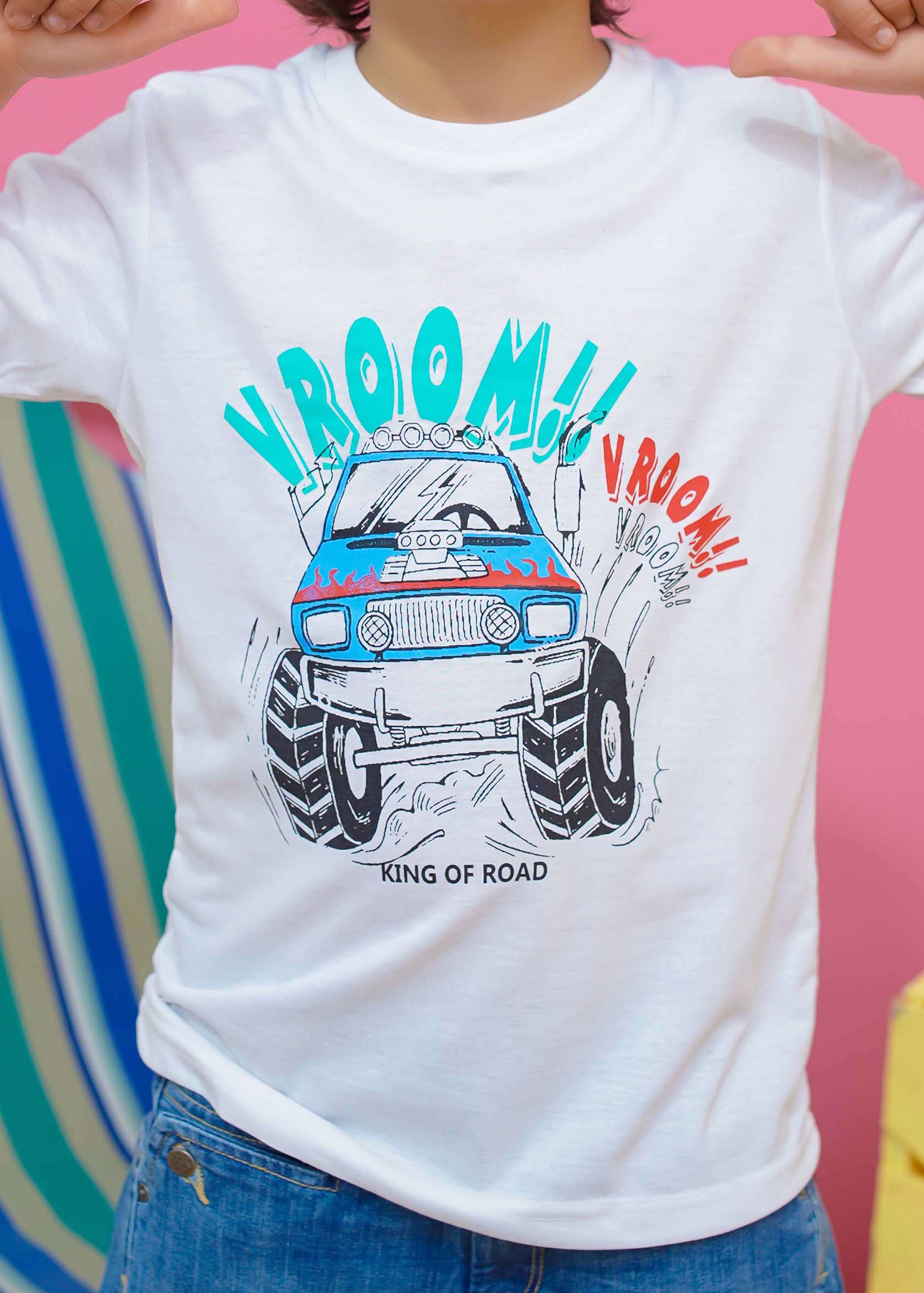 Modest - Truck Graphic Tee - White - Jersey  - 1 Piece