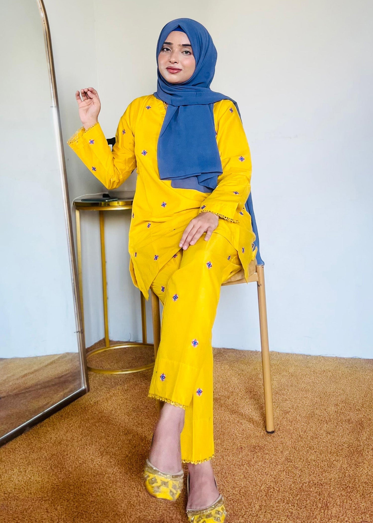 Modest - Aashi - Cotton - Yellow - 2 Piece
