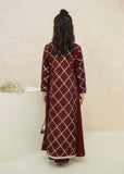 Modest - Rose - Textured Organza - Maroon - 3 Piece