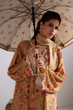 Cross Stitch - Mustard Orchid - Linen Printed Suit - 3 Piece - Unstitch