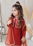 Modest Cotton Lawn Embroidered Suit Red 3 Piece