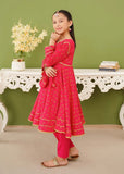 Modest - Cotton Printed Suit For Girl - Pink - 3 Piece