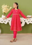 Modest - Cotton Printed Suit For Girl - Pink - 3 Piece