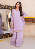 Modest - Lavender Crinkle Embroidered Suit For Girl - 3 Piece