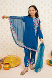 Modest - Pearl Cape Shirt - Blue - Chiffon - 3 Piece