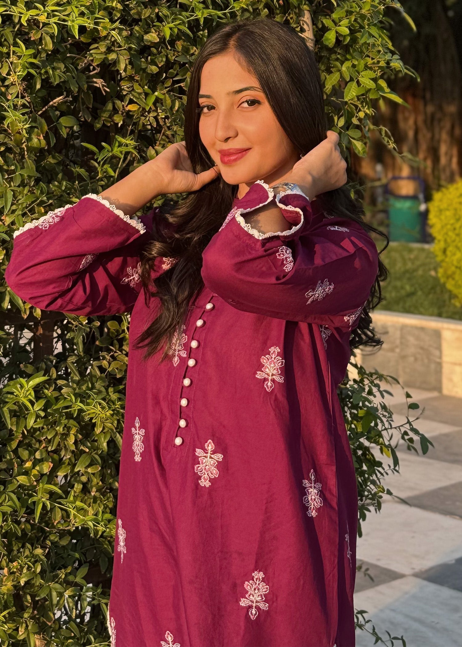 Modest - Myra - Cotton - Purple - 2 Piece