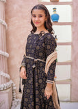 Modest - Cotton Printed Frock For Girl - Black - 3 Piece