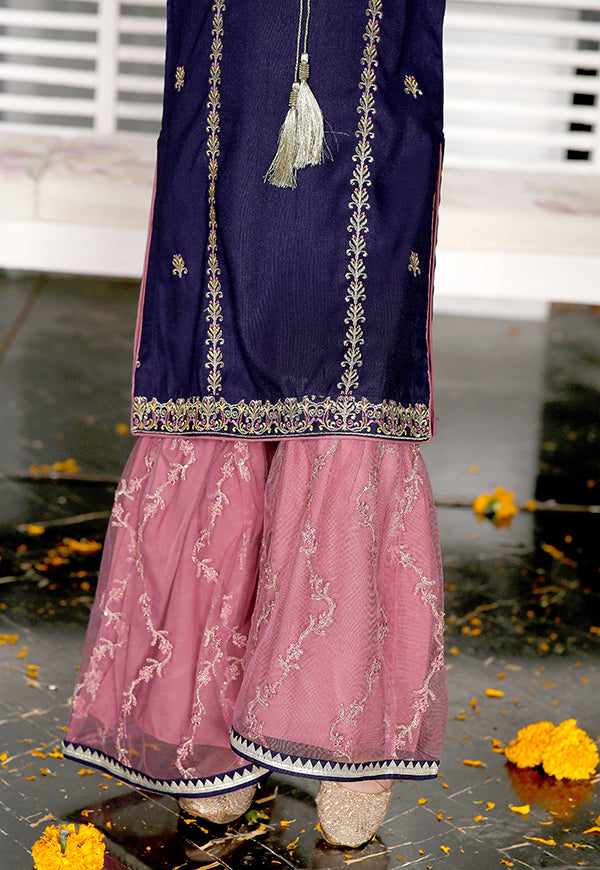 Modest - Gulnoor - Rawsilk - Blue - 3 Piece