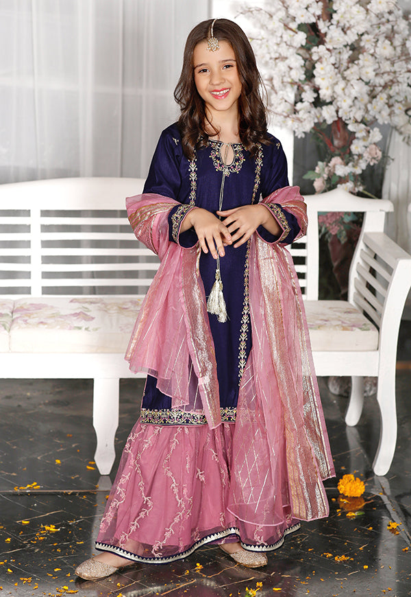 Modest - Gulnoor - Rawsilk - Blue - 3 Piece