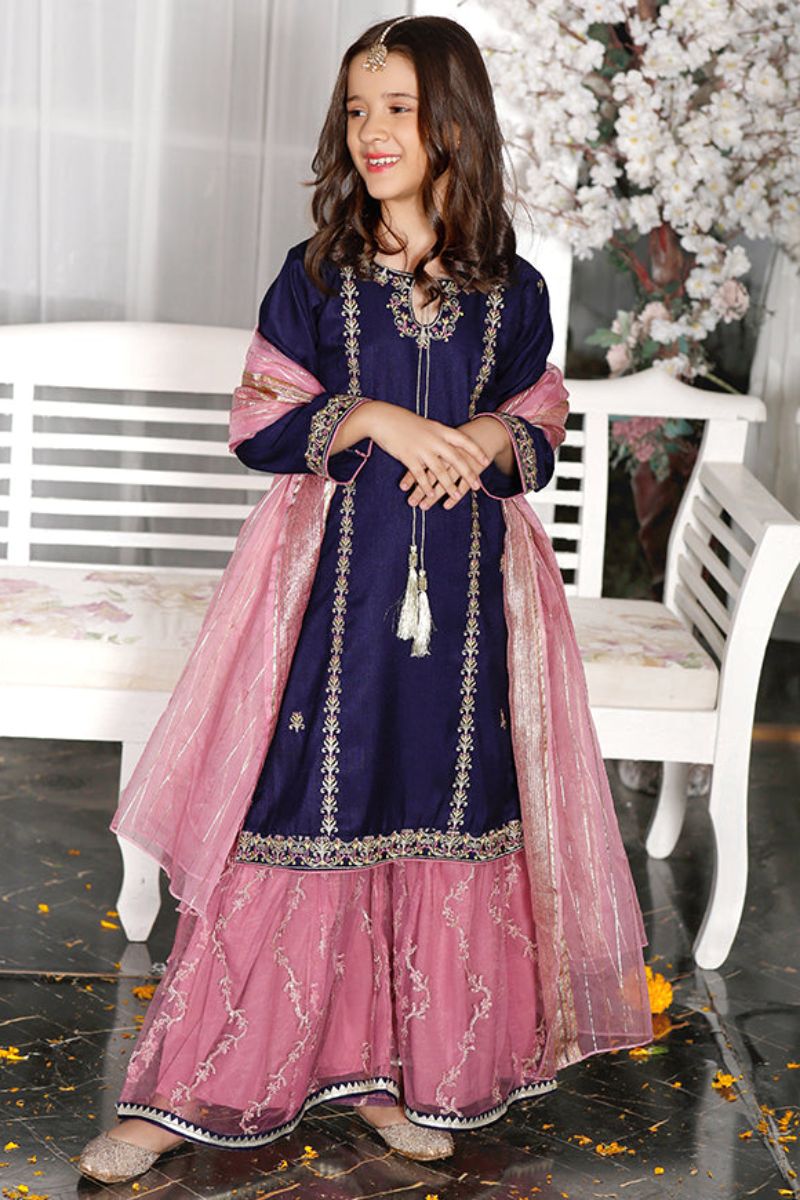 Modest - Gulnoor - Rawsilk - Blue - 3 Piece