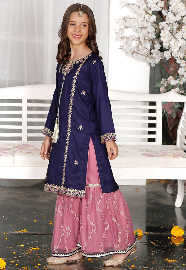 Modest - Gulnoor - Rawsilk - Blue - 3 Piece