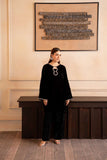 Fozia Khalid - Noir Gleam - Black - Premium Velvet - 2 Piece