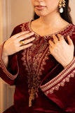 Fozia Khalid - Crimson Grace - Maroon - Premium Velvet - 2 Piece