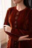 Fozia Khalid - Mocha Luxe - Rich Brown - Premium Velvet - 2 Piece