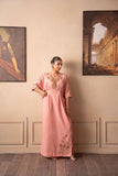 Fozia Khalid - Blush Aura - Powder Pink - Premium Velvet - 2 Piece