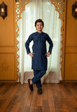 Cheeco Chic - Blended Cotton Kurta Pajama For Boy - Blue - 2 Piece