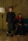 Cheeco Chic - Blended Cotton Kurta Pajama For Boy - Black - 2 Piece