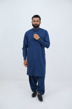 AlifYay Blue Kurta Shalwar & Waistcoat - AY-019 - Blended - 3 Piece