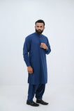 AlifYay Blue Kurta Shalwar & Waistcoat - AY-020 - Blended - 3 Piece