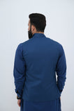 AlifYay Blue Kurta Shalwar & Waistcoat - AY-020 - Blended - 3 Piece