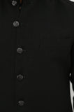 AlifYay Black Kurta Shalwar & Waistcoat - AY-016 - Blended - 3 Piece