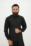 AlifYay Black Kurta Shalwar & Waistcoat - AY-018 - Blended - 3 Piece