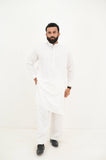 AlifYay  White Kurta & Farshi Pajam - AY-028 - Blended - 2 Piece