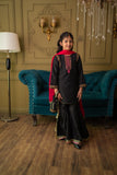 Cheeco Chic - Cotton Silk Gharara For Girl - Black - 3 Piece
