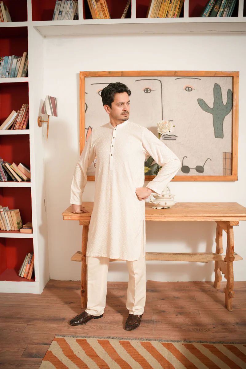 Leon Men - ELLA BEIGE - Lawn & Cotton - 2 Piece