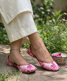 Hemo Handicraft - Bloom Pink Khussa For Women - Pink