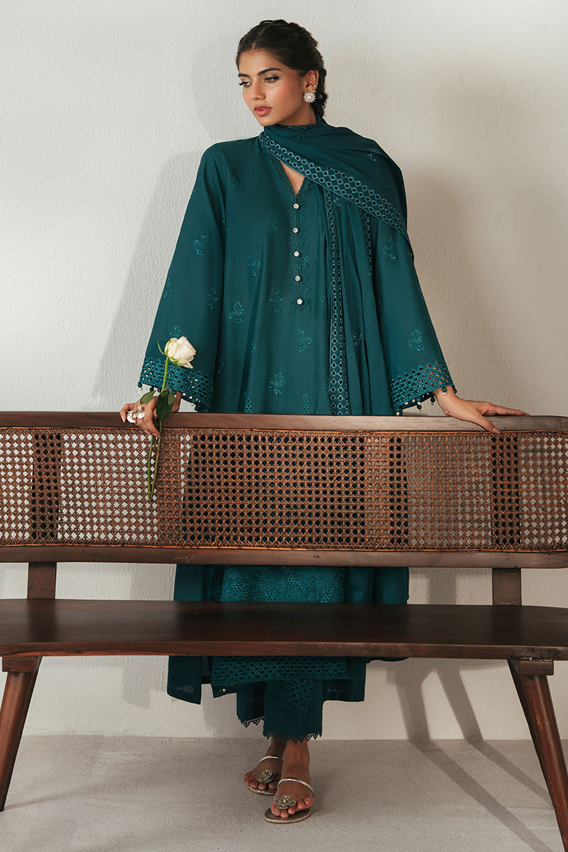 Cross Stitch - SHADED GEM - CHIKANKARI - 3 Piece - Unstitched