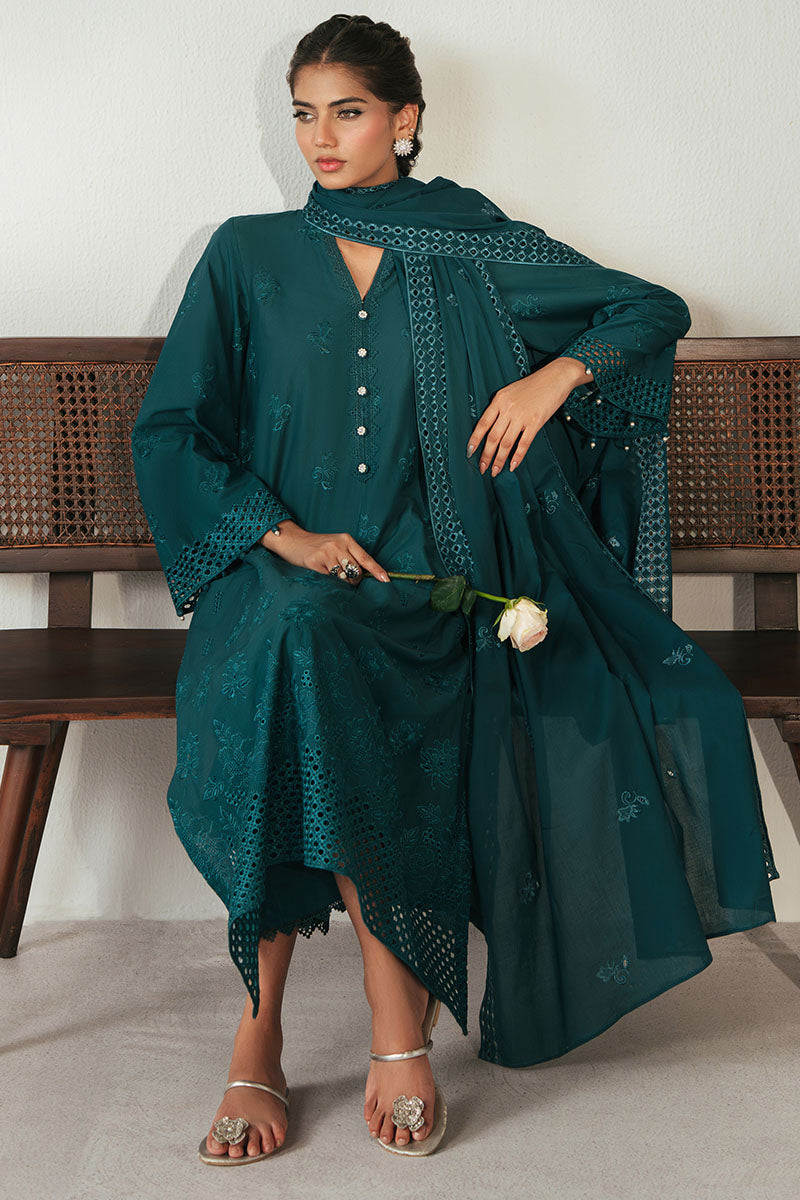 Cross Stitch - SHADED GEM - CHIKANKARI - 3 Piece - Unstitched