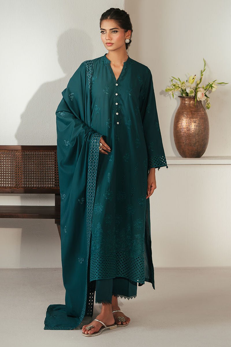Cross Stitch - SHADED GEM - CHIKANKARI - 3 Piece - Unstitched