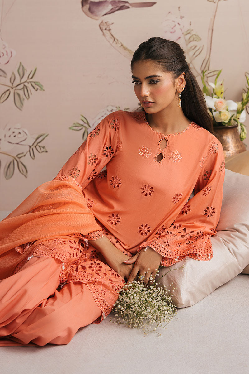 Cross Stitch - PORCELAIN MELODY - CHIKANKARI - 3 Piece - Unstitched