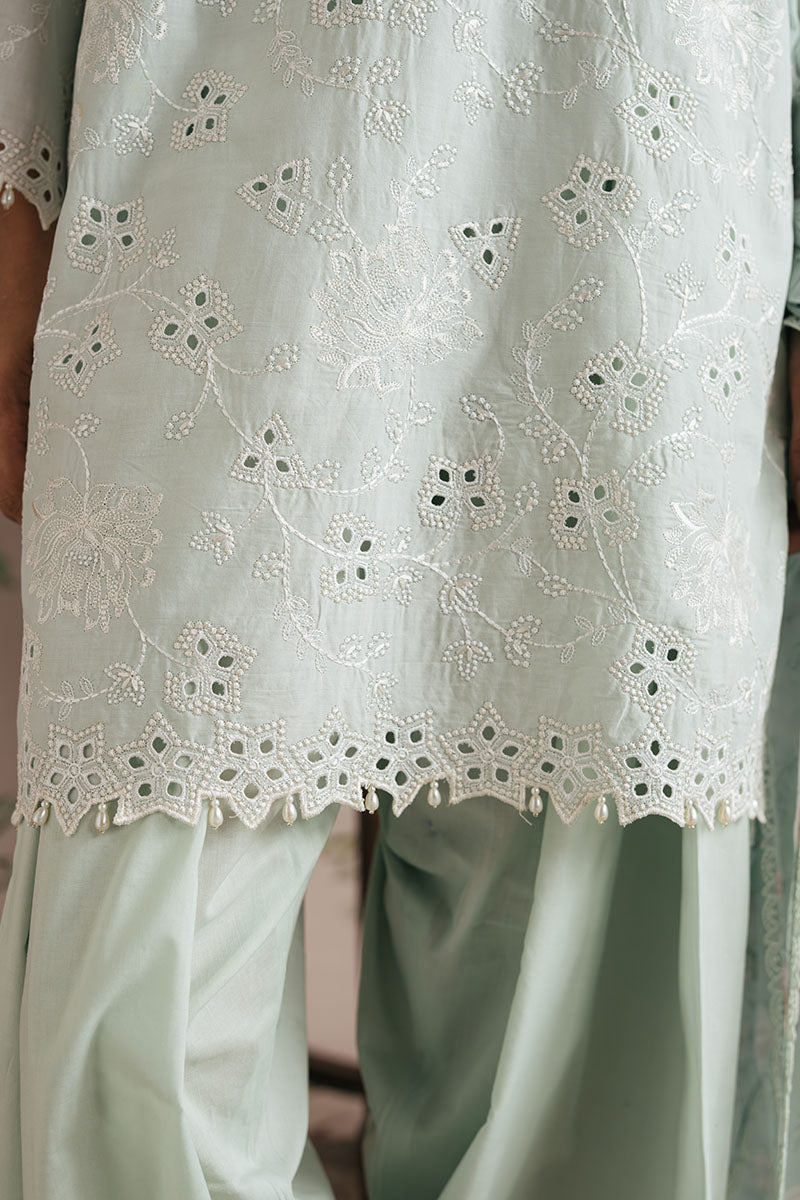 Cross Stitch - FLORAL GARLAND - CHIKANKARI - 3 Piece - Unstitched