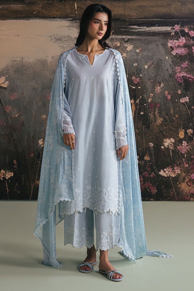 Cross Stitch - WHISPY BLUE - Lawn - 3 Piece - Unstitched