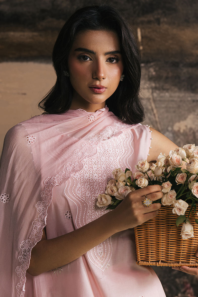 Cross Stitch - PINK BLOSSOM - Lawn - 3 Piece - Unstitched