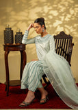 Shahid Chuhan - Celeste Silk Suit For Women - Ice Blue