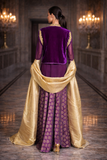 Maheen Khan - Blended Chiffon Amethyst Chiffon Tunic For Women - Purple - 1 Piece