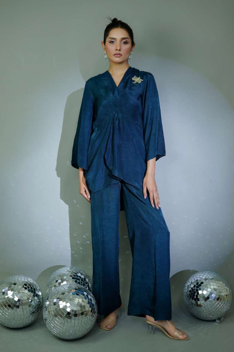 Minutiae - Cielo - Korean Raw Silk - Teal - 2 Piece