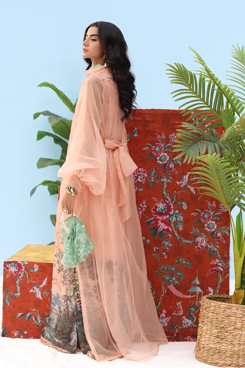 Musferah Saad - Coral Horizon - Organza & Silk - 2 Piece