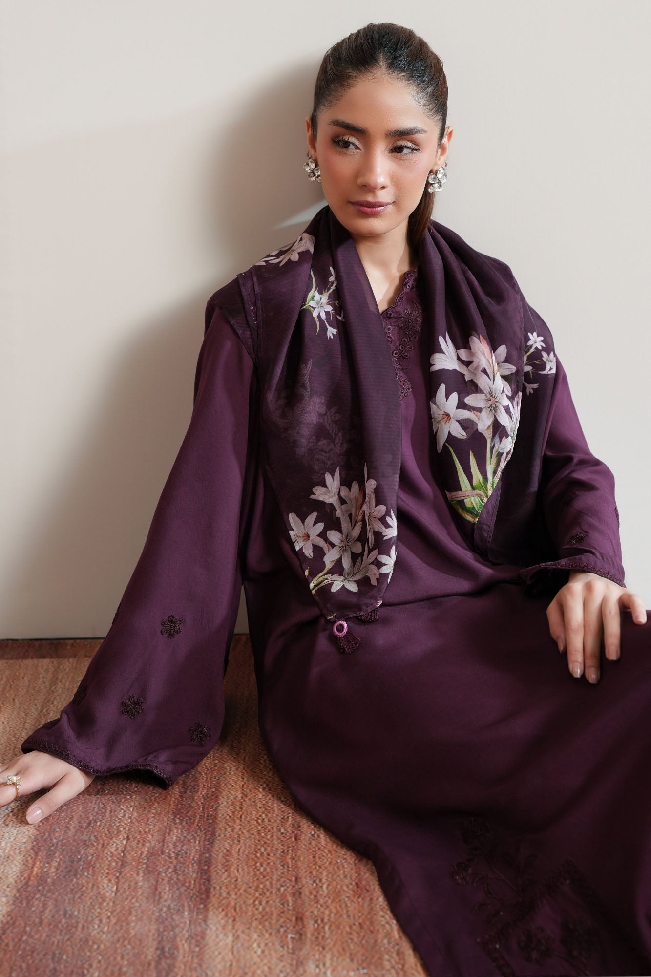 Cross Stitch Grape Glaze 2 Piece Suit Purple
