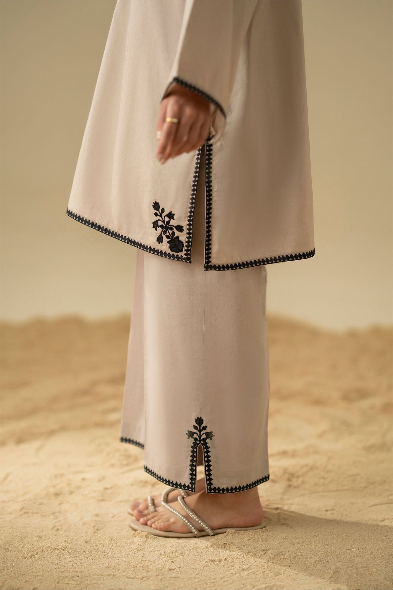 Cross Stitch Sand Dune 2 Piece Suit Beige