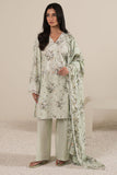 Cross Stitch - PALE AQUA - Lawn - 3 Piece - Unstitched