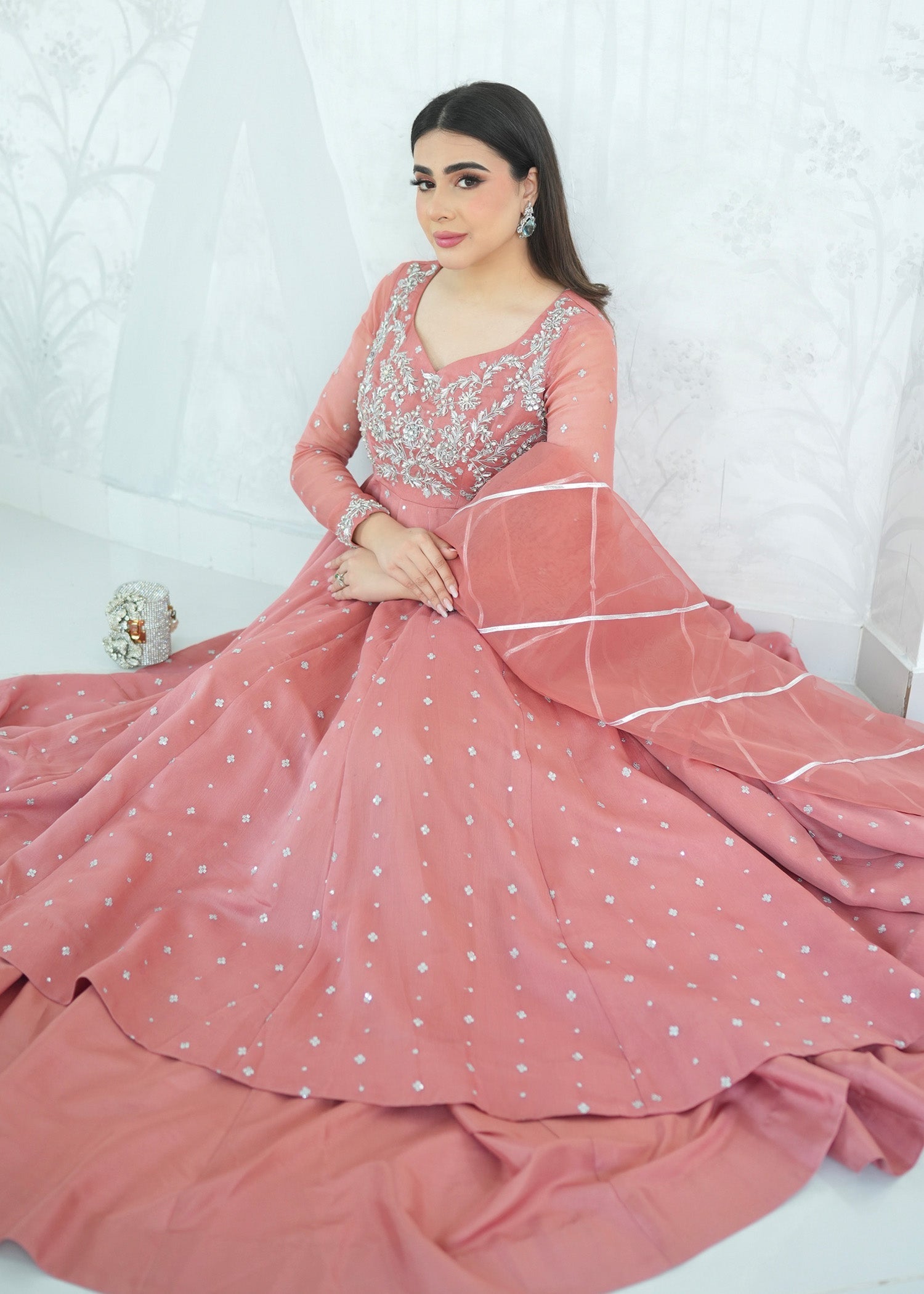 Allure by IH - JOEL - Pink - Chiffon & Katan - 3 Piece