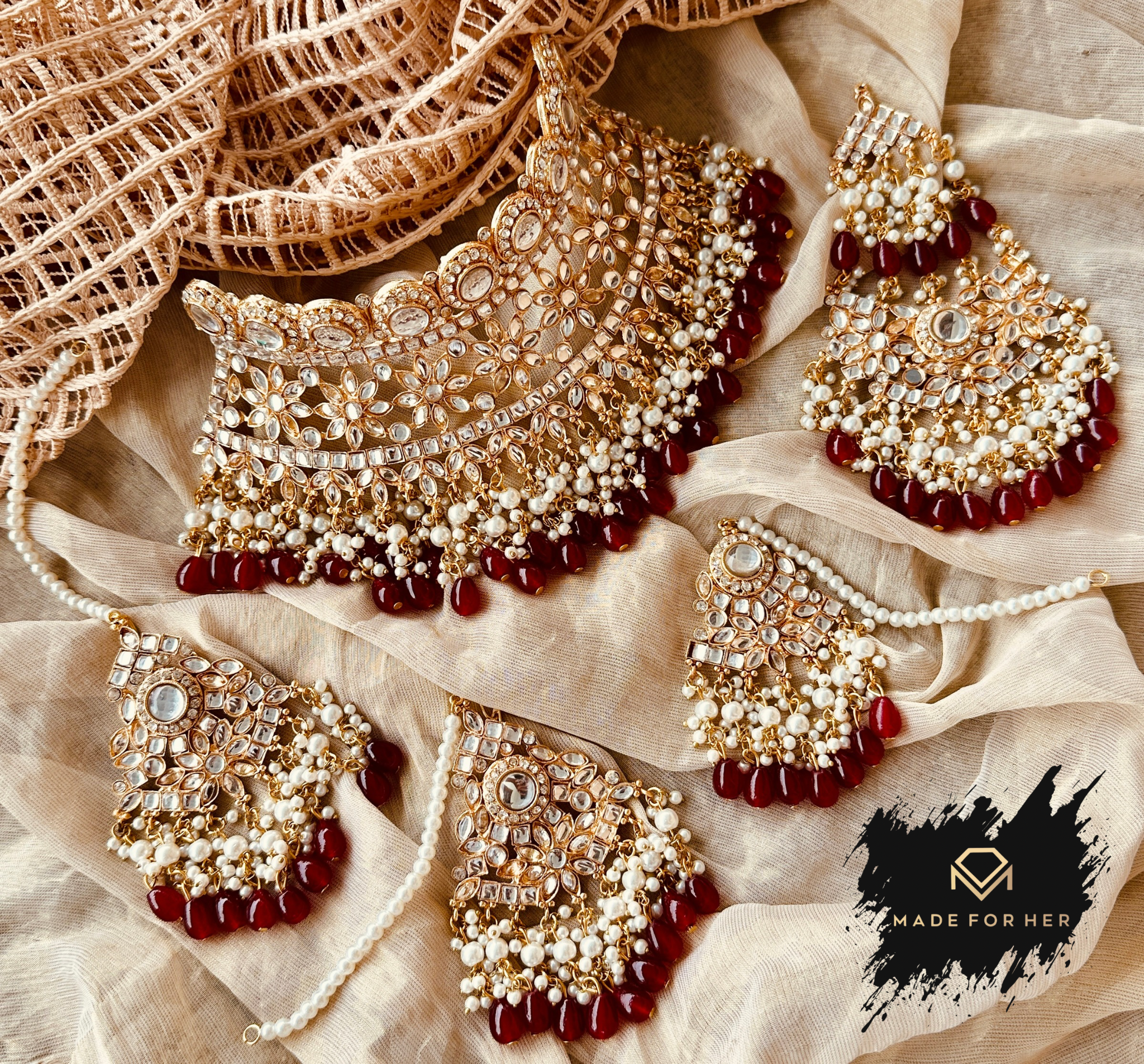 Made for Her - Noor-e-Arzoo Bridal Collar Set - KAT1001