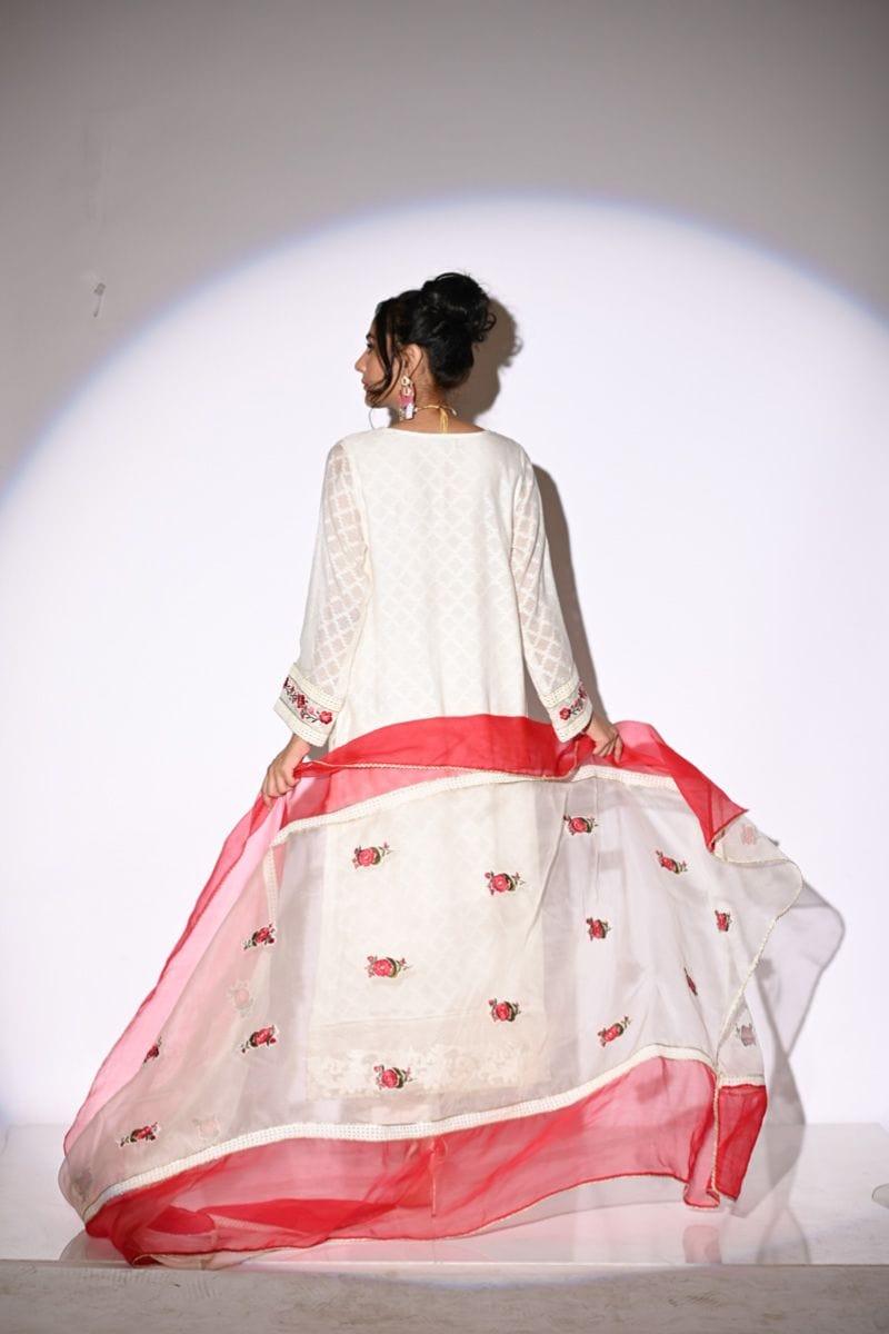 Insia Sohail - Ilyana - White - 3 Piece - Cotton net - Studio by TCS