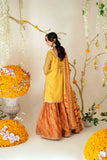 Shehrnaz - Sena Sunshine Kurta Set - SHK-1571 - Yellow - Cotton net - 3 Piece